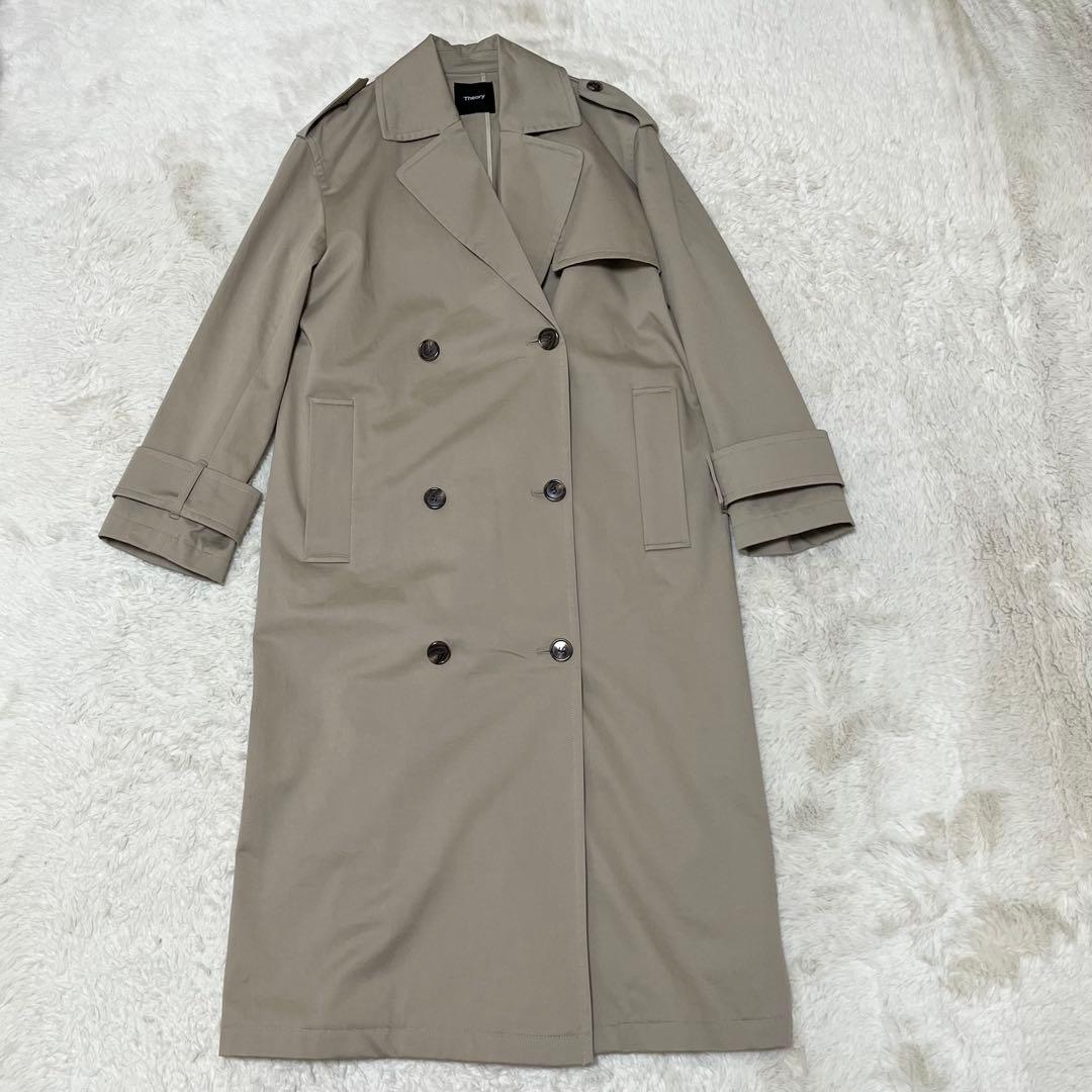 美品　セオリー　2025 ロング　トレンチコート　ベージュ　定価86900円