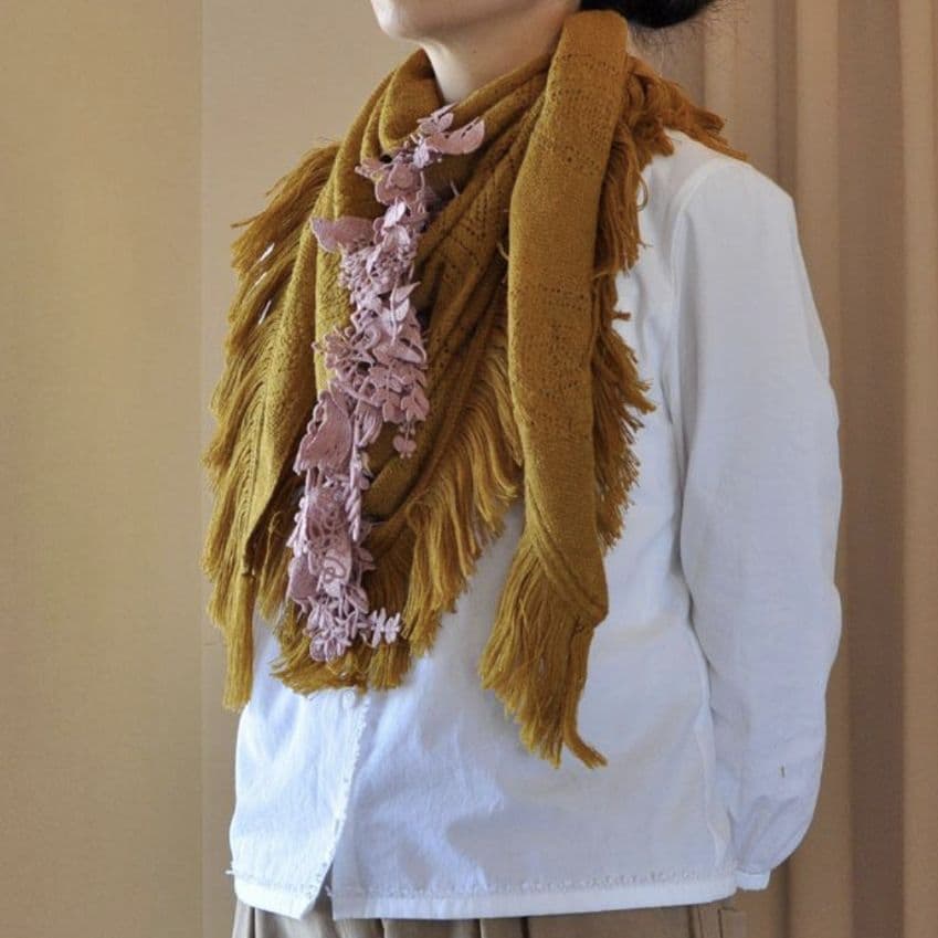 美品☆ミナペルホネン フォレストパレード 大判ストール ショール マフラー