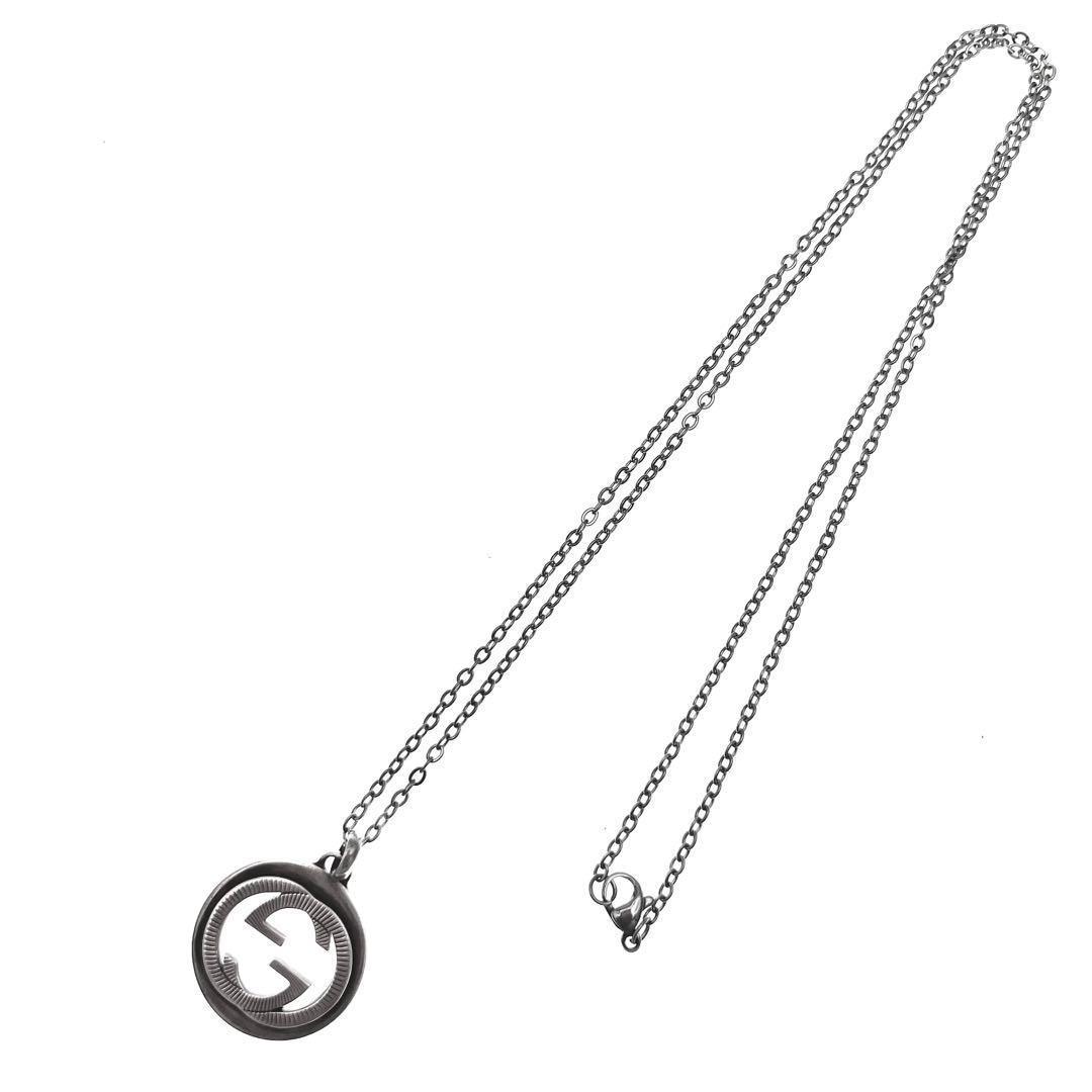 美品　GUCCI　ネックレス　インターロッキング　SV925　アクセサリー GG