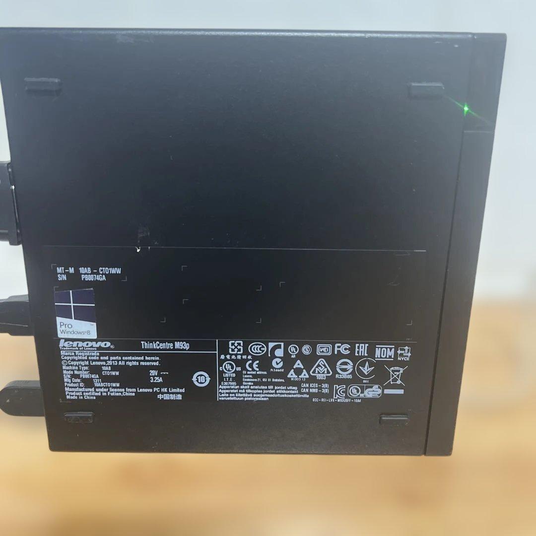 ミニPC ThinkCentreM93p pc corei7-4770cpu3.40GHz