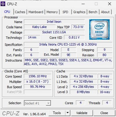 Intel Xeon E3-1225 v6 デスクトップPC 32GB RAM