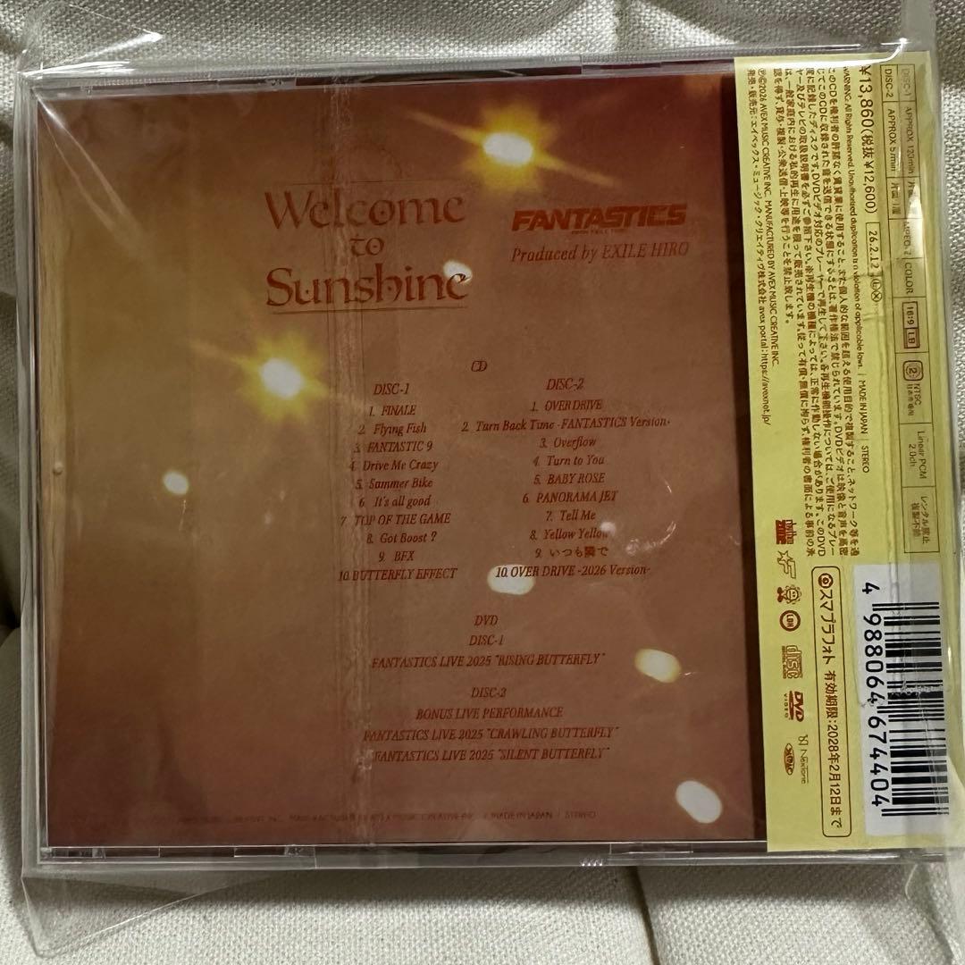 FANTASTICS Welcome to Sunshine 2CD＋2DVD