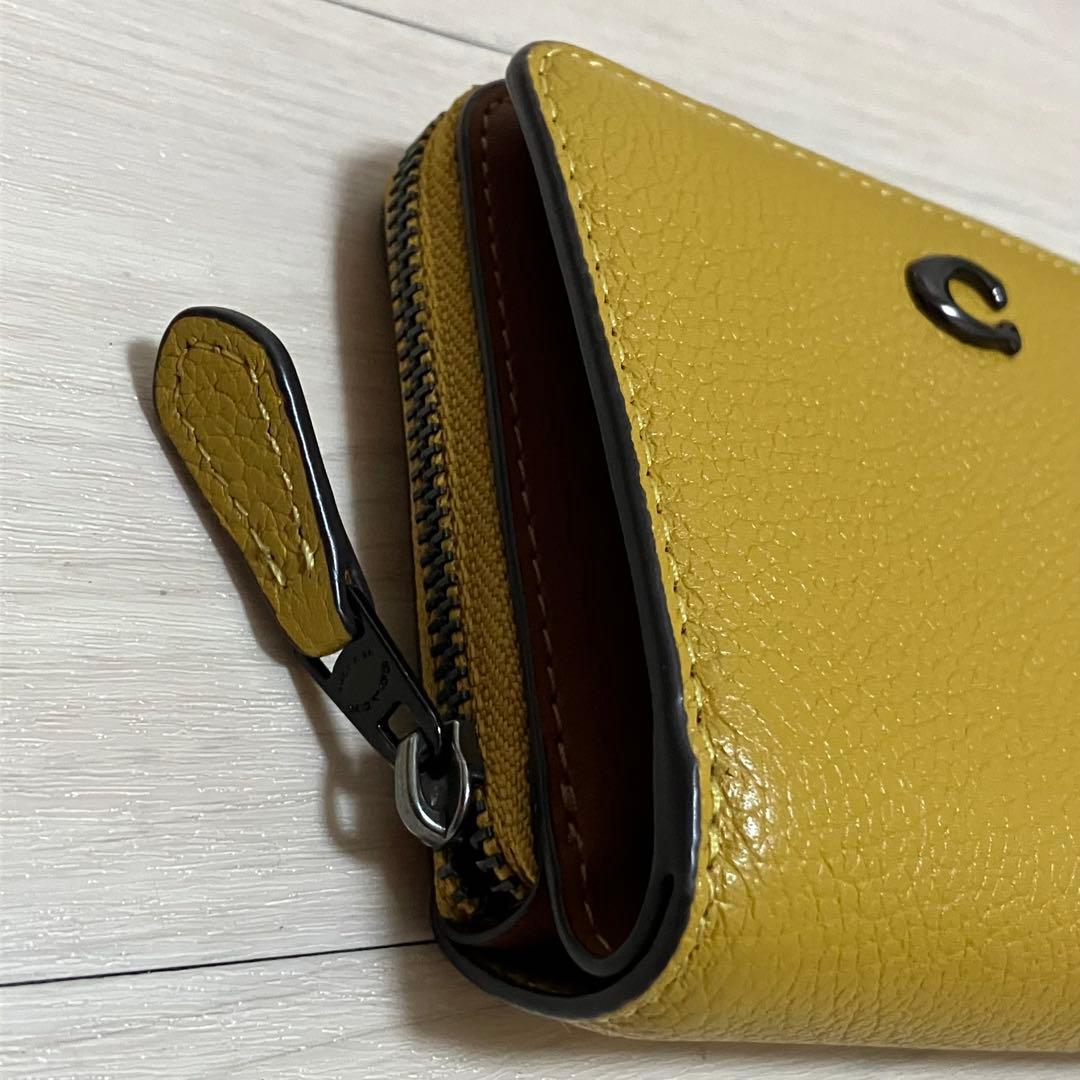 COACH ビルフォールド 財布 ウォレット ケース イエロー 二つ折り
