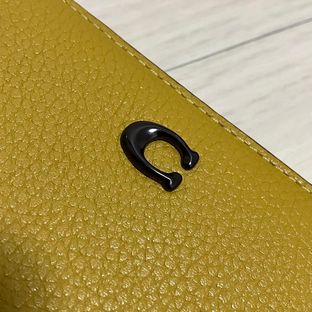 COACH ビルフォールド 財布 ウォレット ケース イエロー 二つ折り