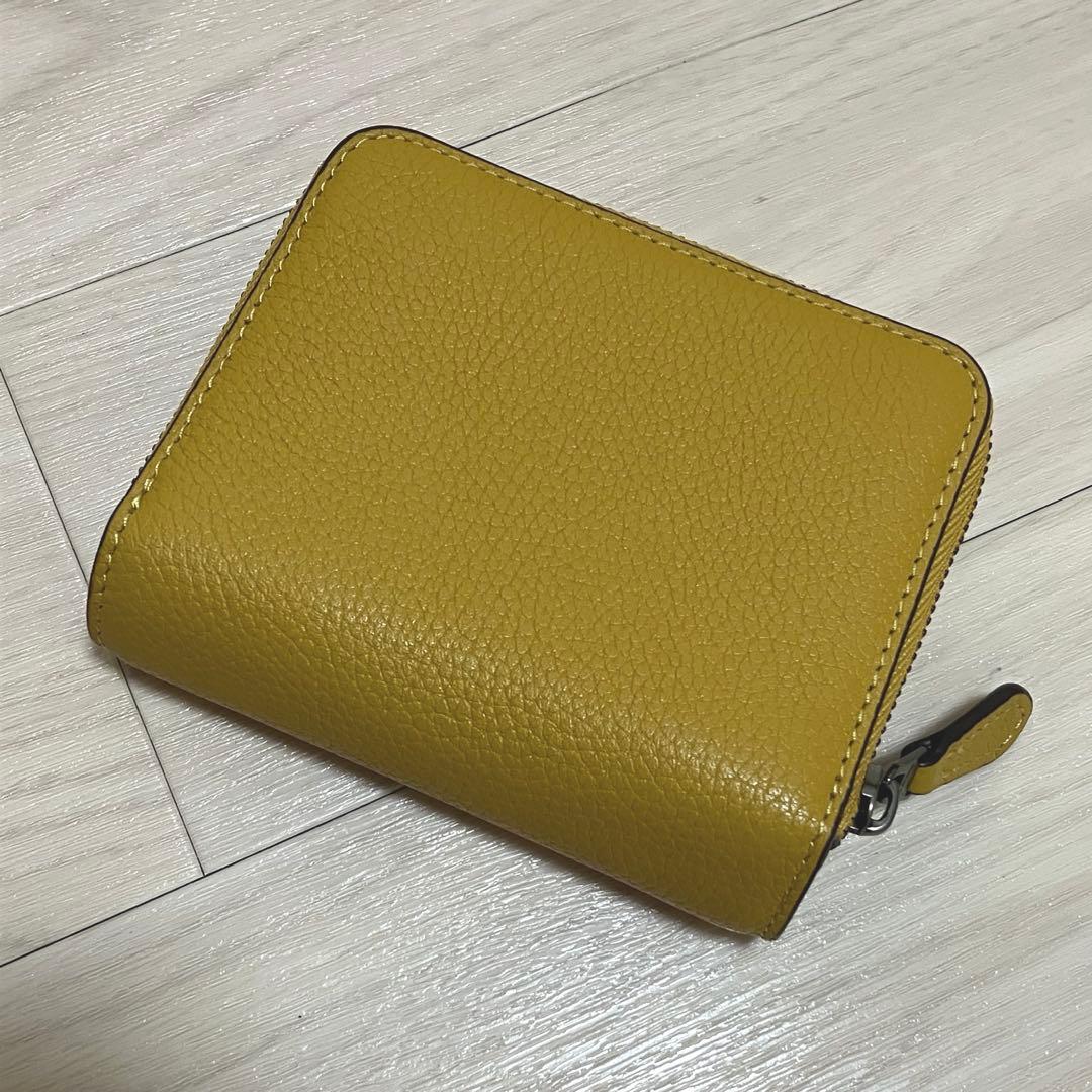 COACH ビルフォールド 財布 ウォレット ケース イエロー 二つ折り