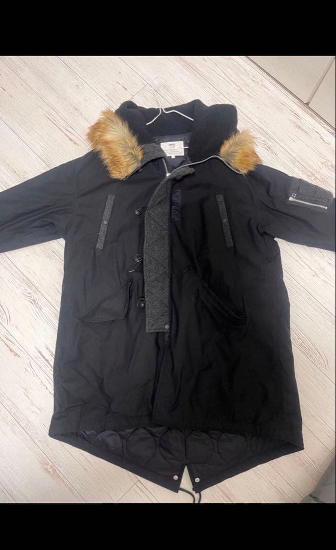 amok 24aw ファー付きモッズコート