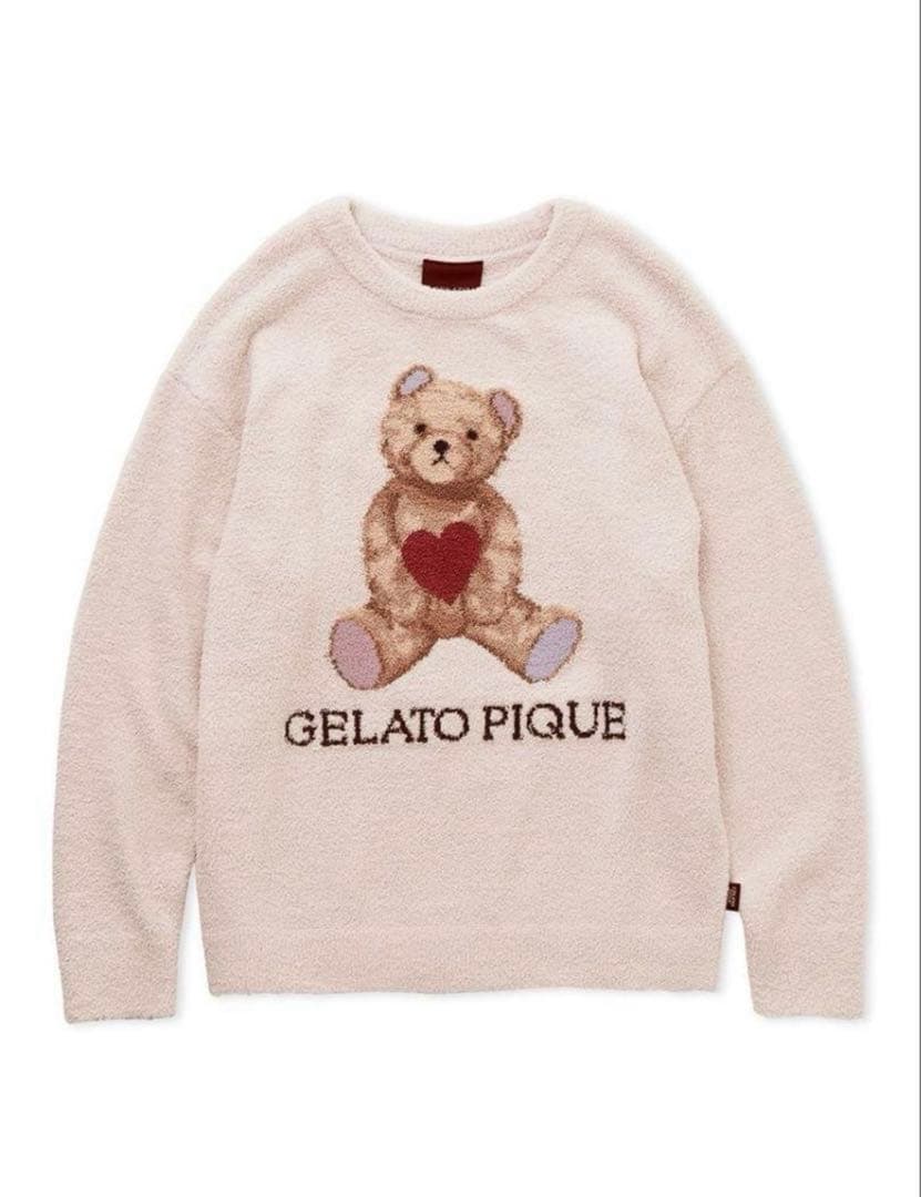 【3730】gelato pique ベビモコハートベアジャガードプルオーバー