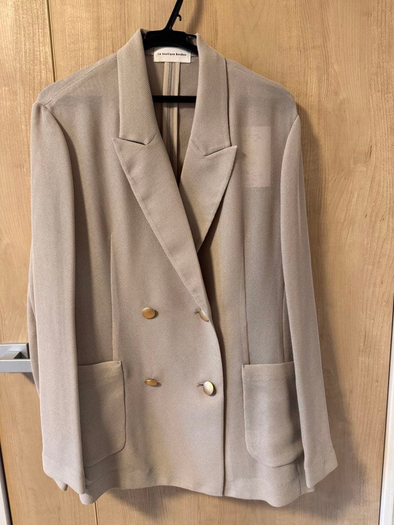 新品La boutique BonBon メッシュメタルボタンライトジャケット