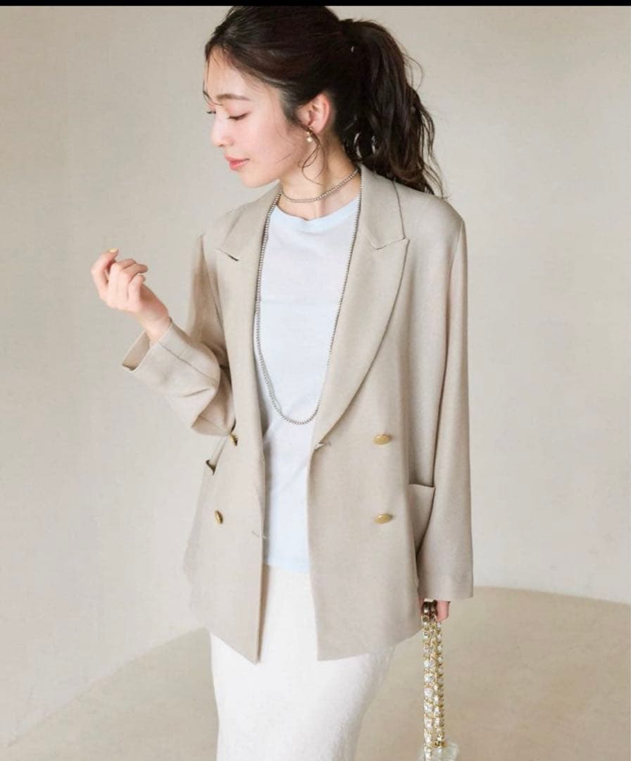 新品La boutique BonBon メッシュメタルボタンライトジャケット