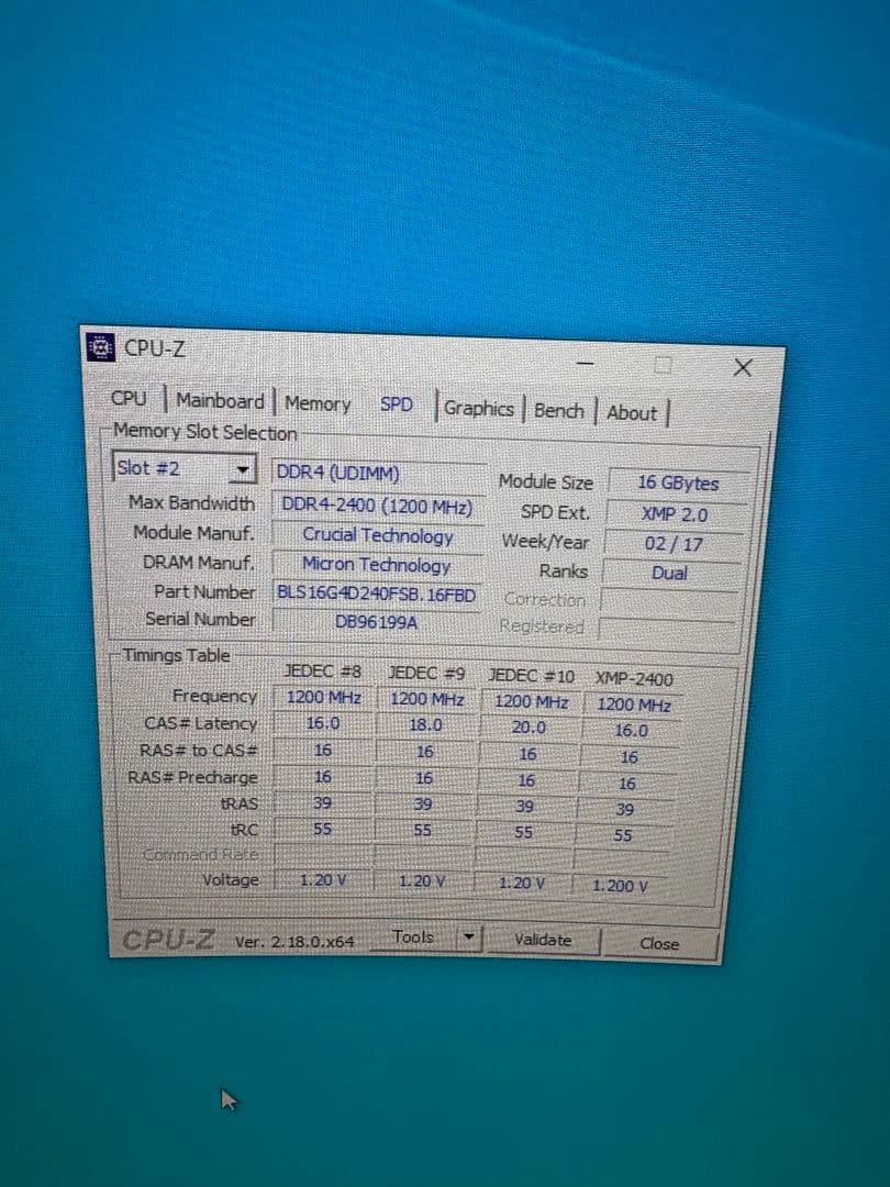 メモリー Crucial Ballistix DDR4 2400 32GB(16x2)