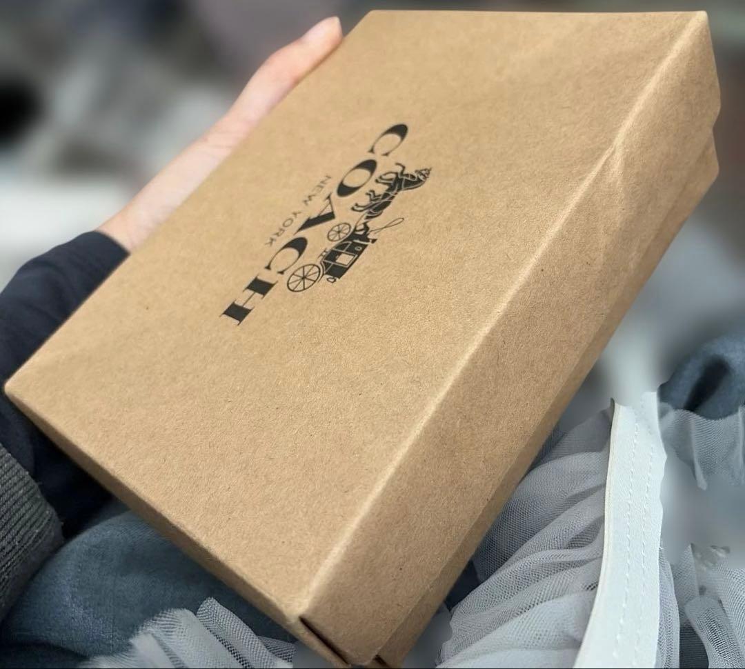 COACH C3309 Cチャーム 二つ折り財布 SV/KHAKIブラウン