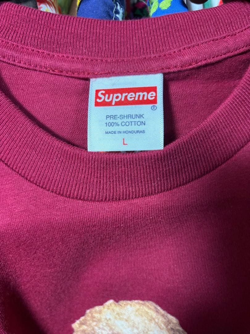 Supreme Dust Tee Lサイズ バーガンディ