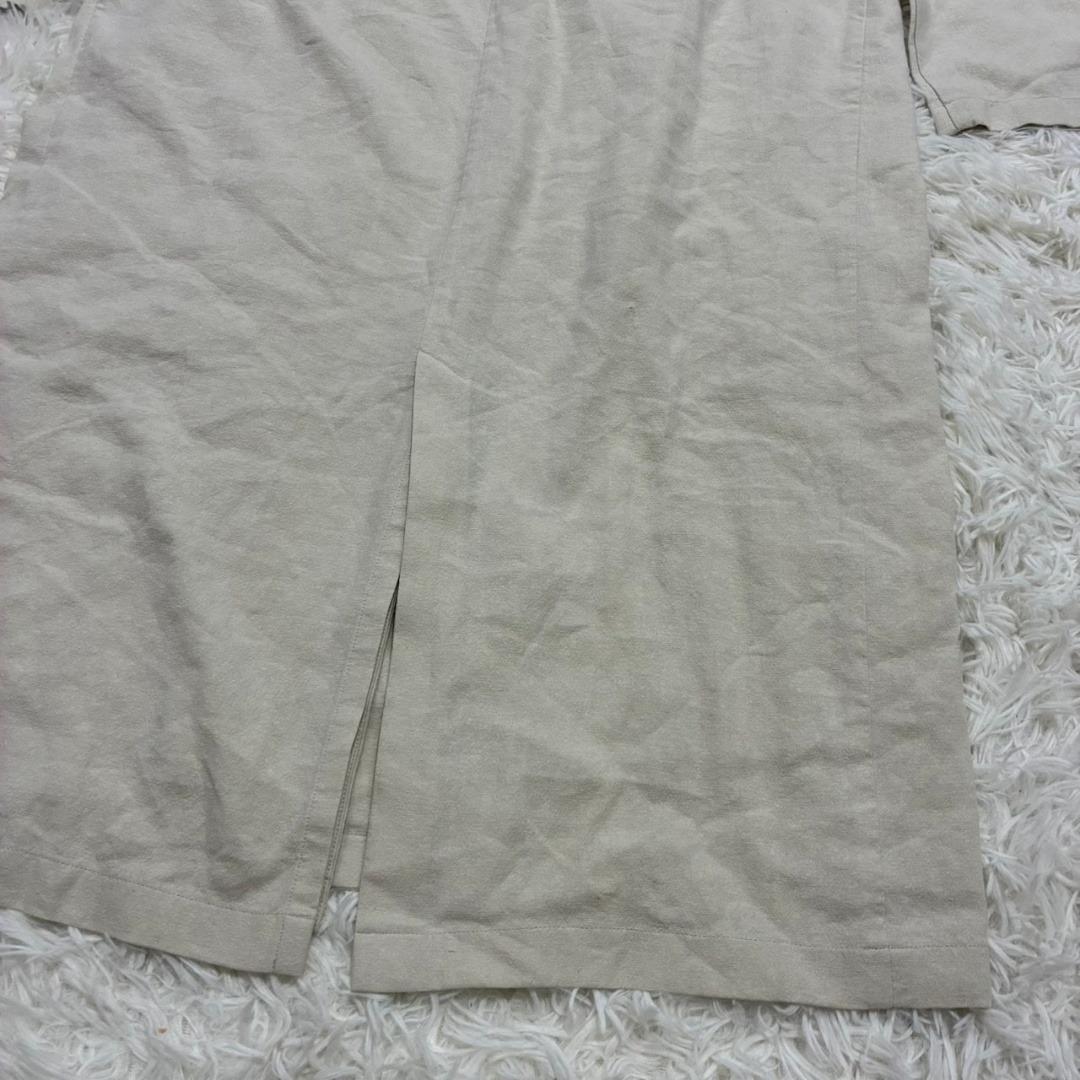 美品✨ evam eva エヴァムエヴァ ロングコート シルク リネン ベージュ