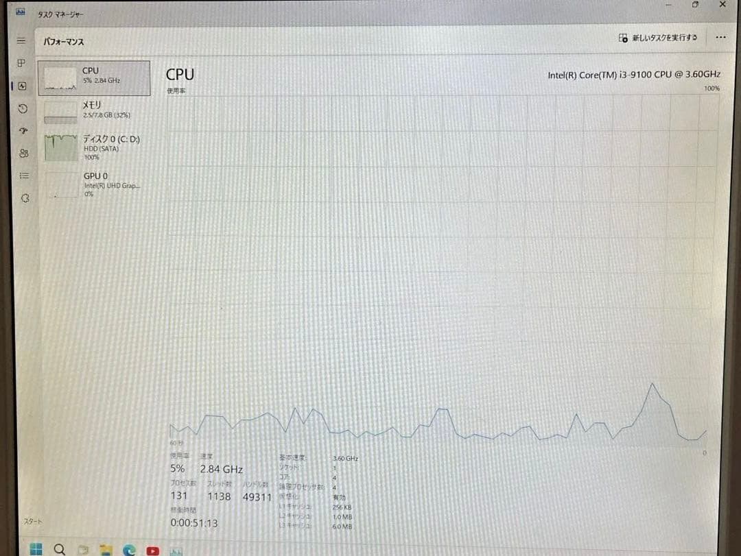 富士通 ESPRIMO D588 Core i3-9100 メモリ8GB 本体