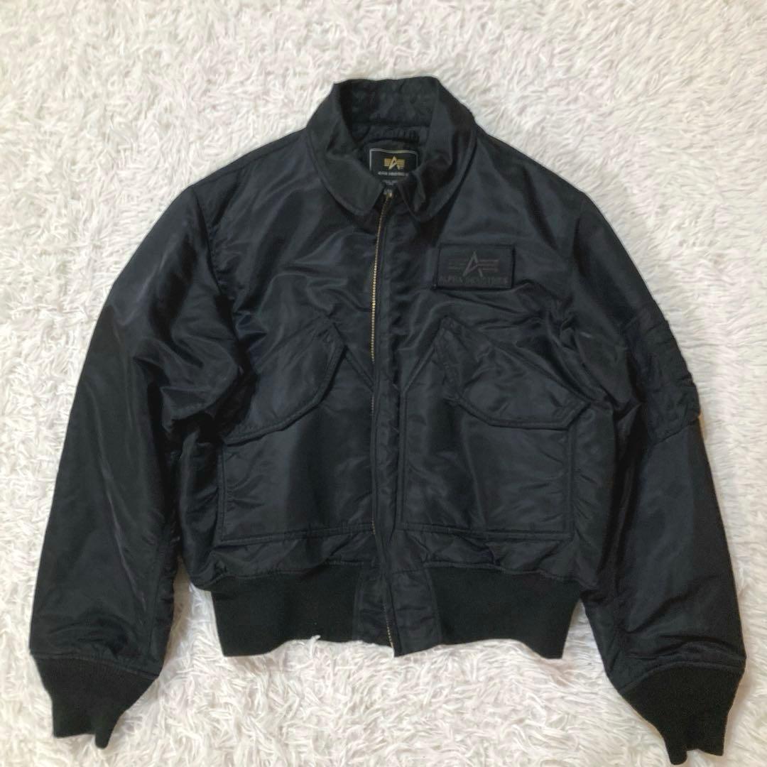 アルファインダストリーズ　ロゴパッチ CWU-45P ブラック　L
