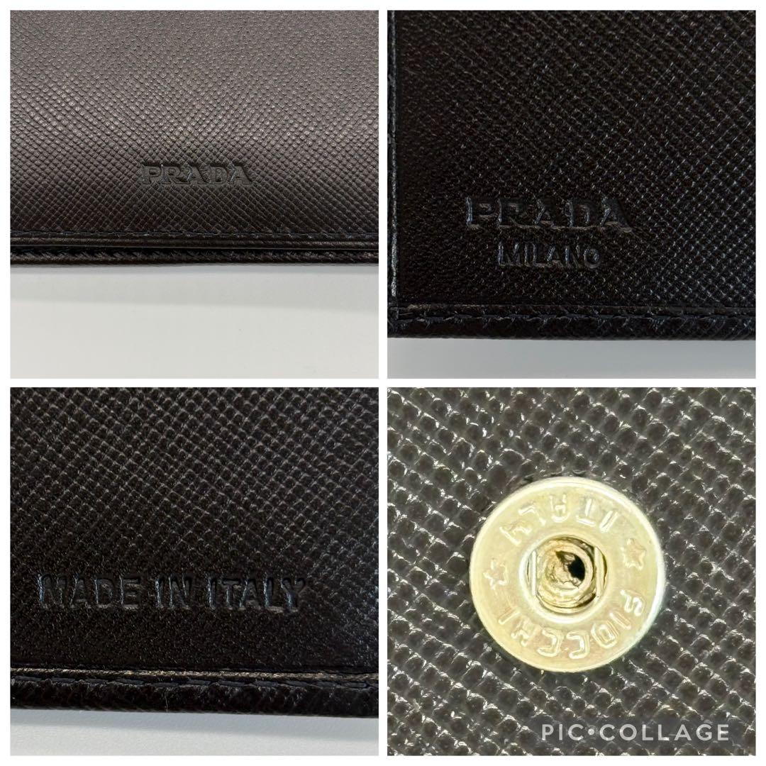 ♡未使用♡ PRADA プラダ サフィアーノレザー 二つ折り 財布