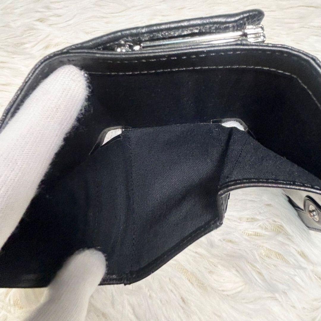 箱付き✨ ヴィヴィアンウエストウッド クロコ型押し 3つ折り財布 がま口 レザー