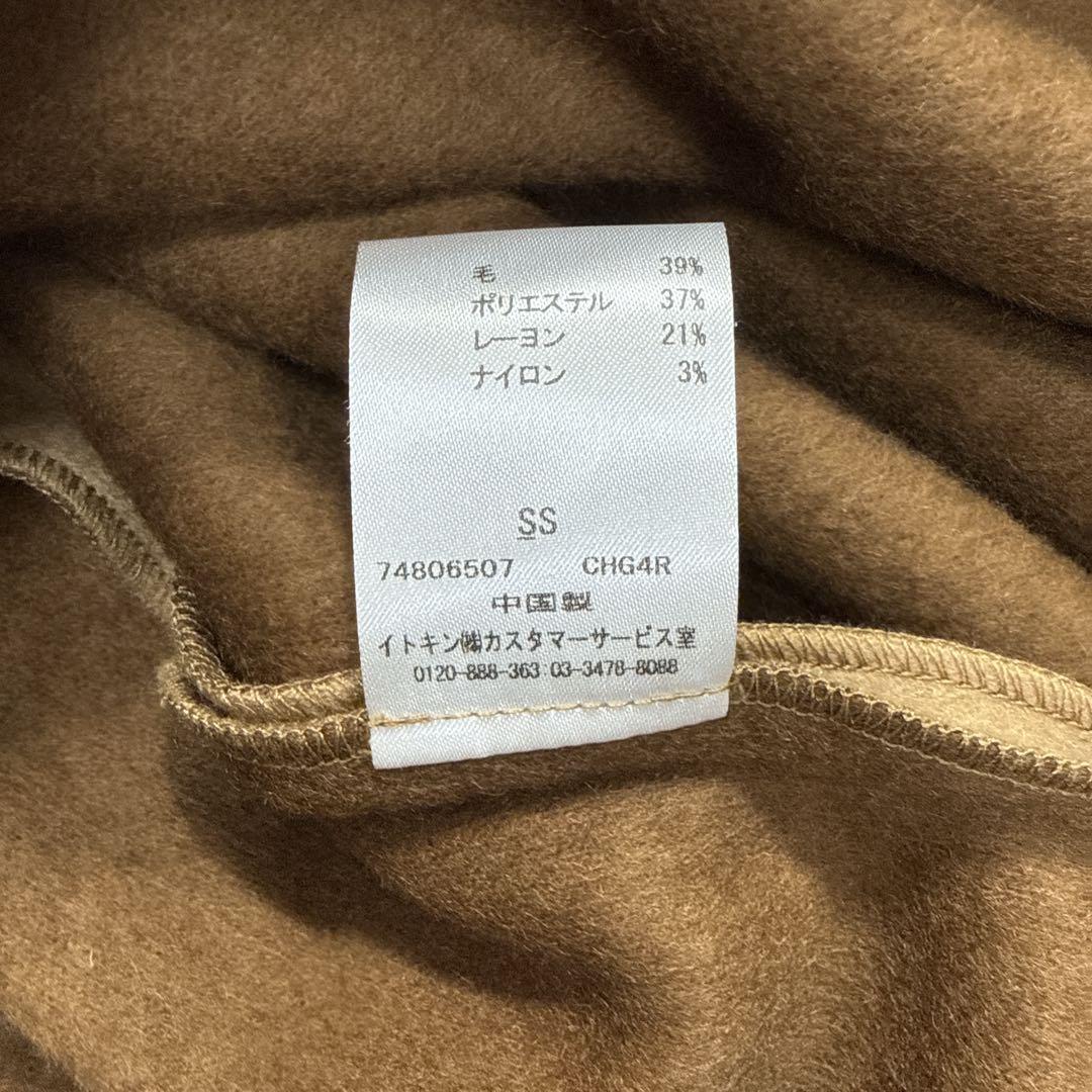 極美品✨22AW シビラ ダブルフェイス ケープデザインウール調コート ブラウン