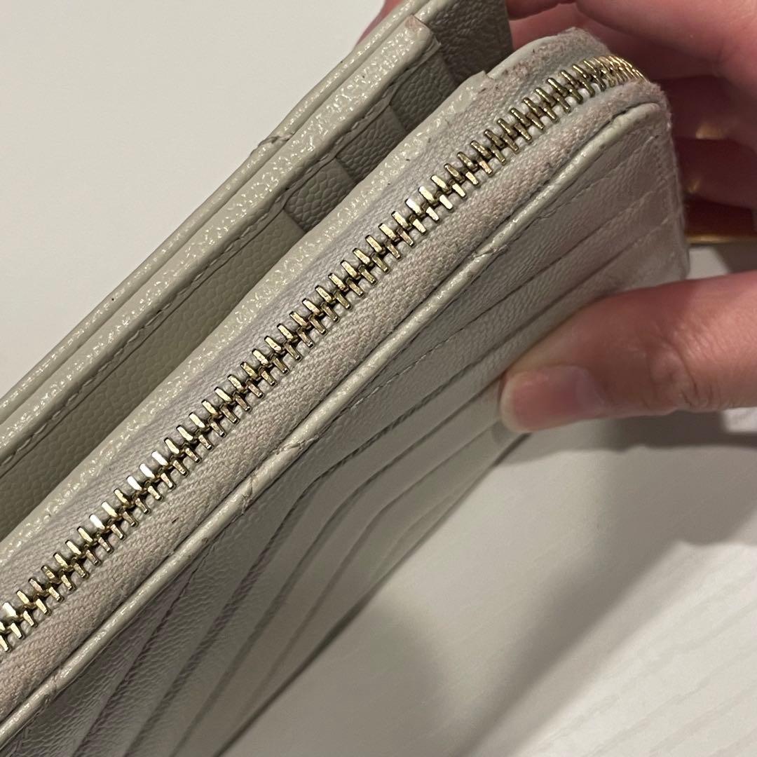 SAINT LAURENT イヴサンローラン 二つ折り財布 ホワイト