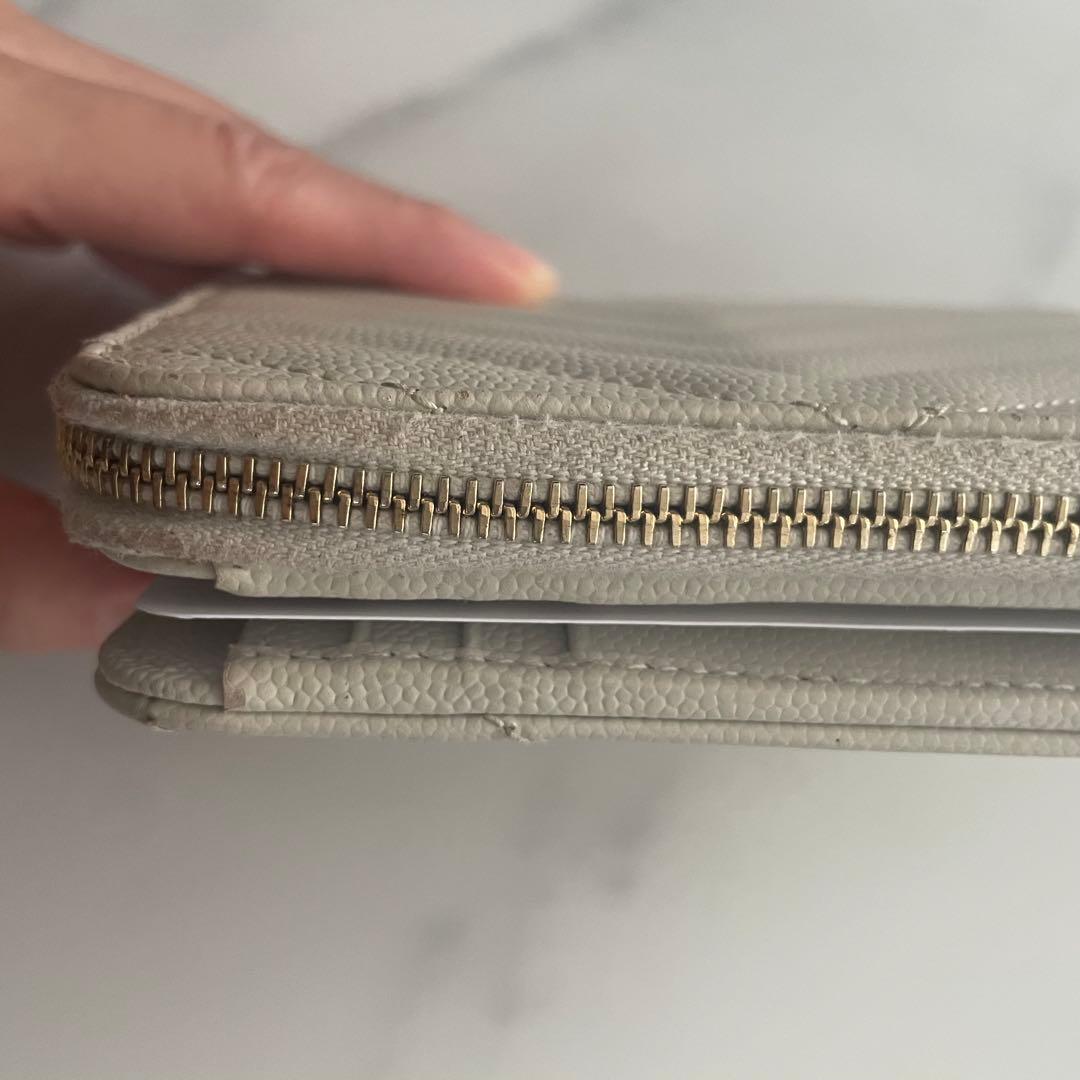 SAINT LAURENT イヴサンローラン 二つ折り財布 ホワイト