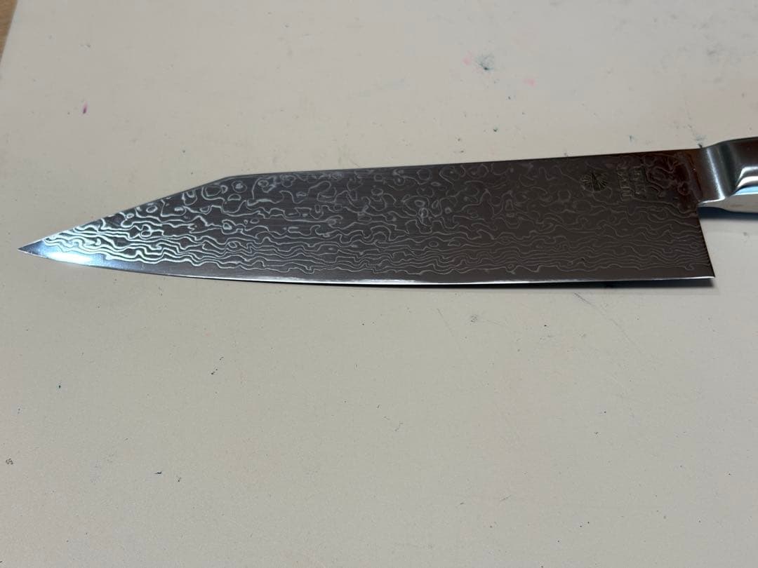 【値下】實光刃物 切付三徳170mm NEVER STAIN 粉末ハイスSPG2