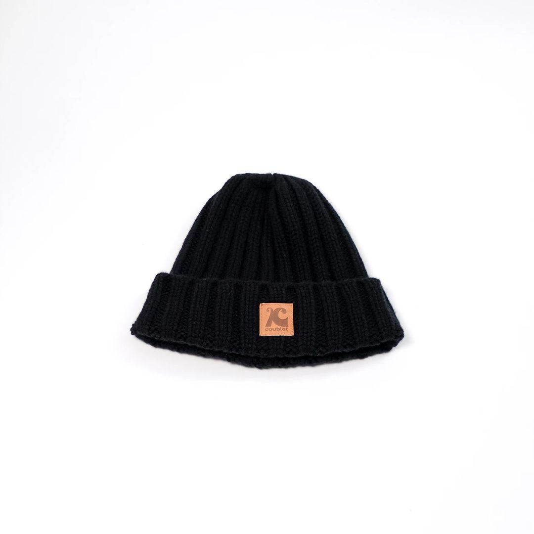 doublet KIJIMA TAKAYUKI レザーパッチウールビーニー
