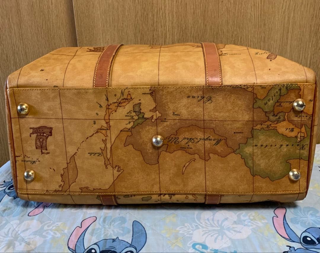 Victoriaプリマクラッセ ボストンバック 世界地図 南京錠付き