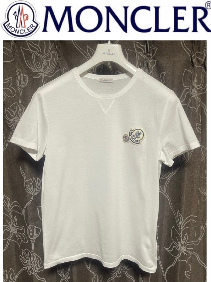 超美品♪国内正規モンクレール ダブルロゴワッペン Ｔシャツ M クリーニング済