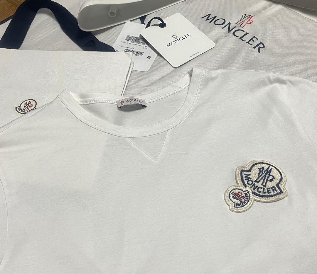 超美品♪国内正規モンクレール ダブルロゴワッペン Ｔシャツ M クリーニング済