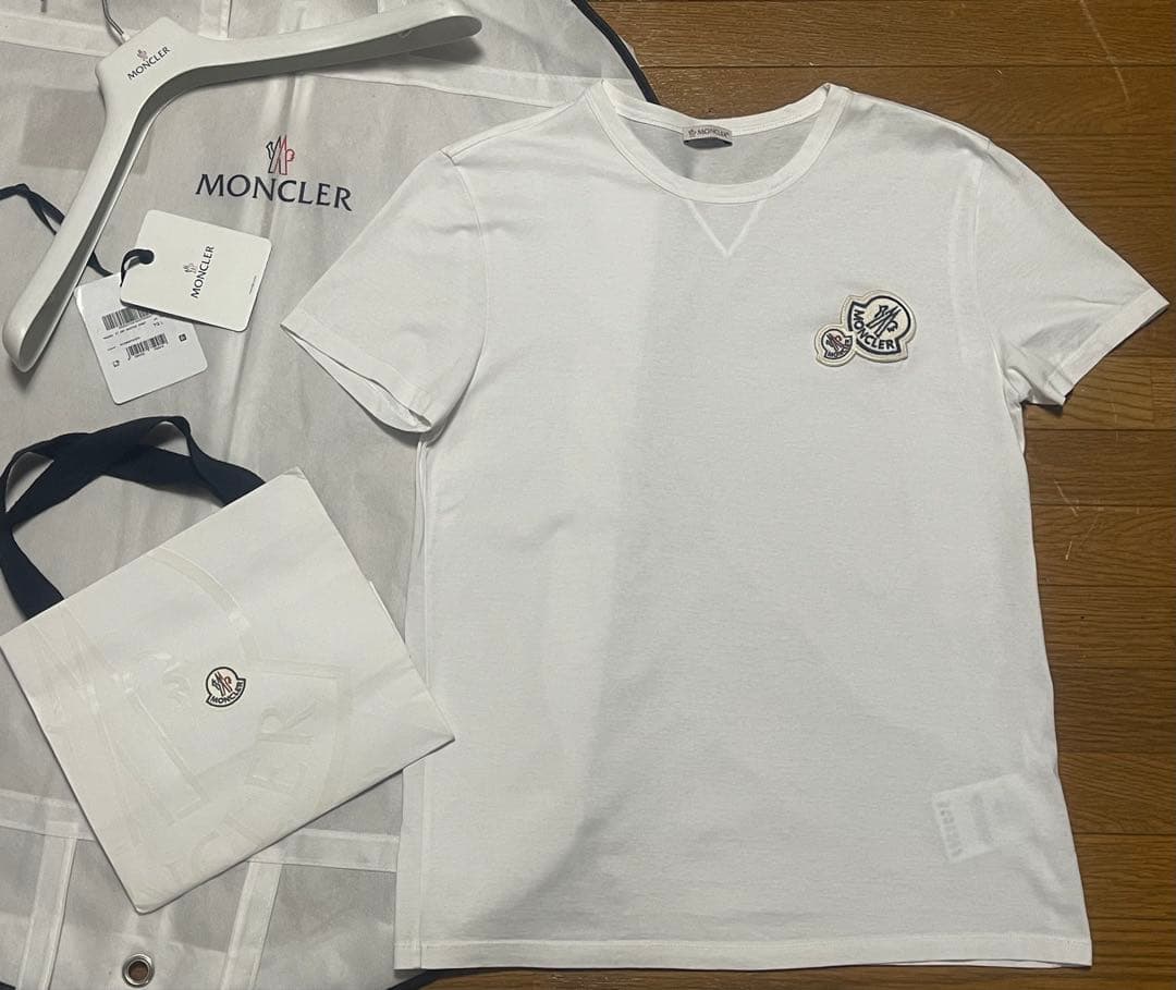 超美品♪国内正規モンクレール ダブルロゴワッペン Ｔシャツ M クリーニング済