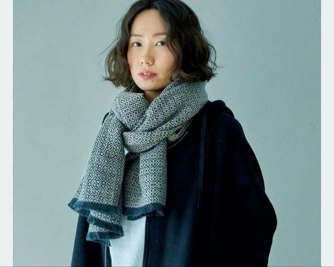 【1度着用】ラプアンカンクリ　KOLI　メリノウールストール　ブランケット