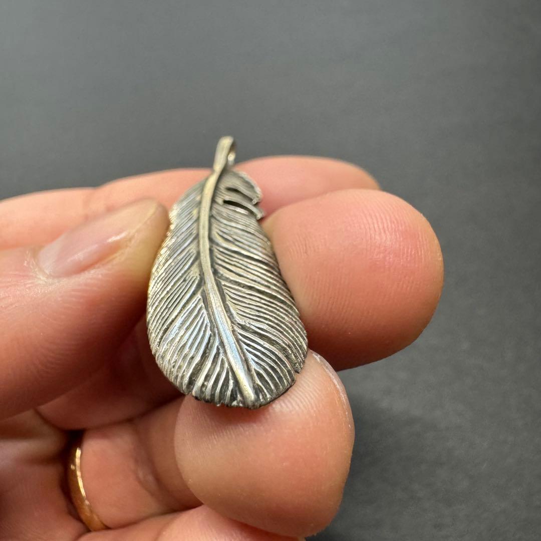 【58㎜ silver925】プレーンフェザー ペンダントトップ
