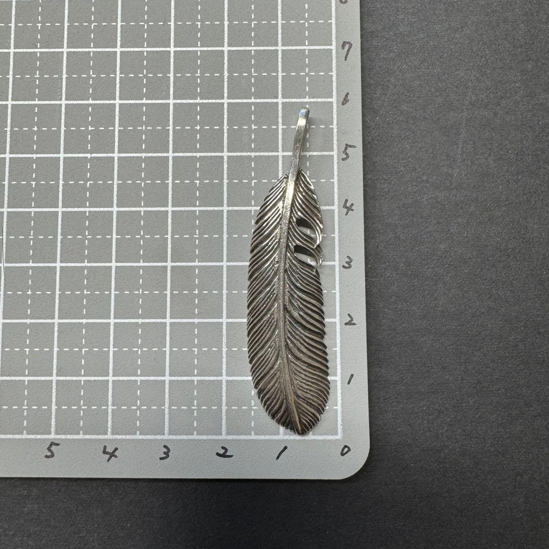 【58㎜ silver925】プレーンフェザー ペンダントトップ