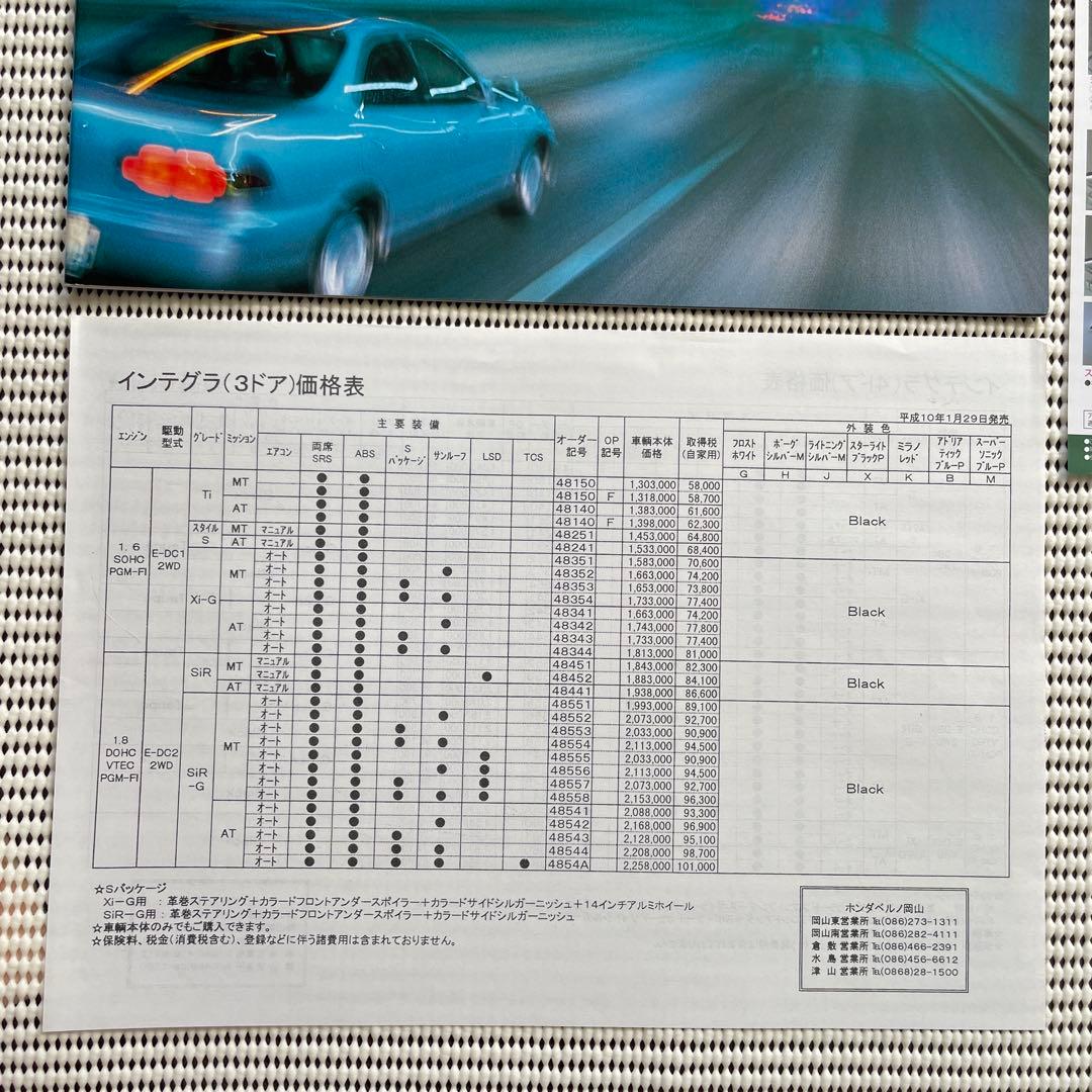 ホンダ　INTEGRA インテグラ　DC2 DC1 スーパースタイル　カタログ