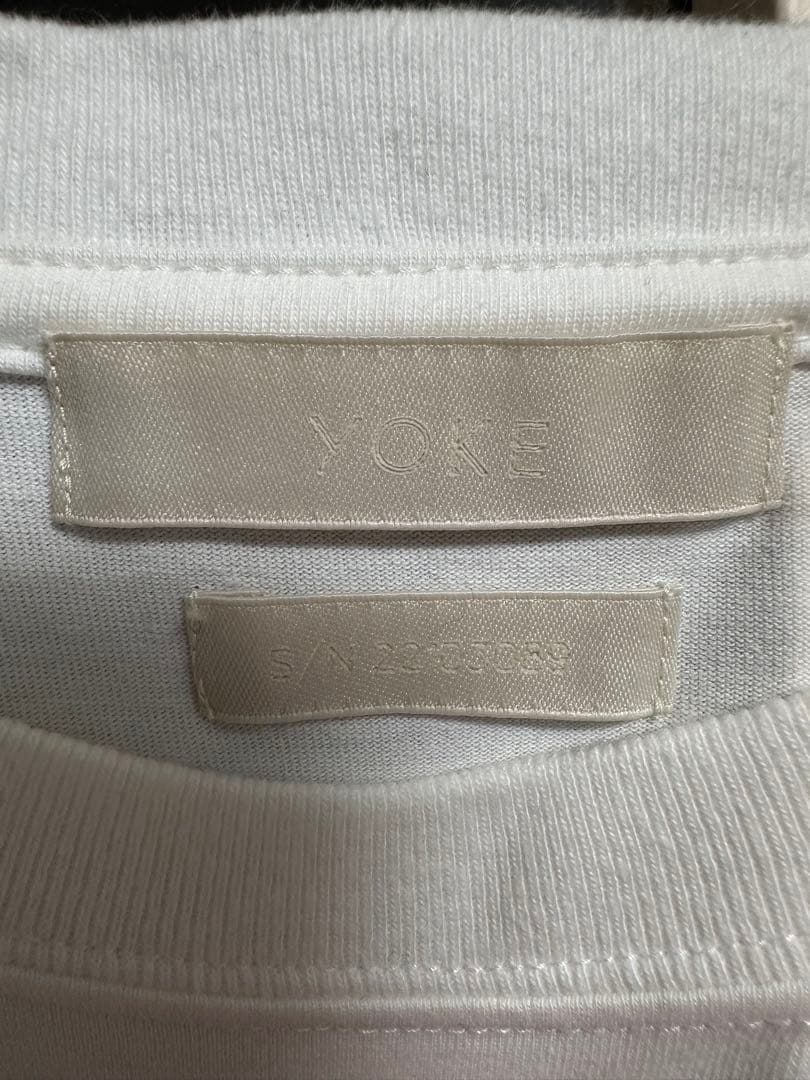トップス YOKE NEWMAN EMBROIDERED T-SHIRT WHITE 3