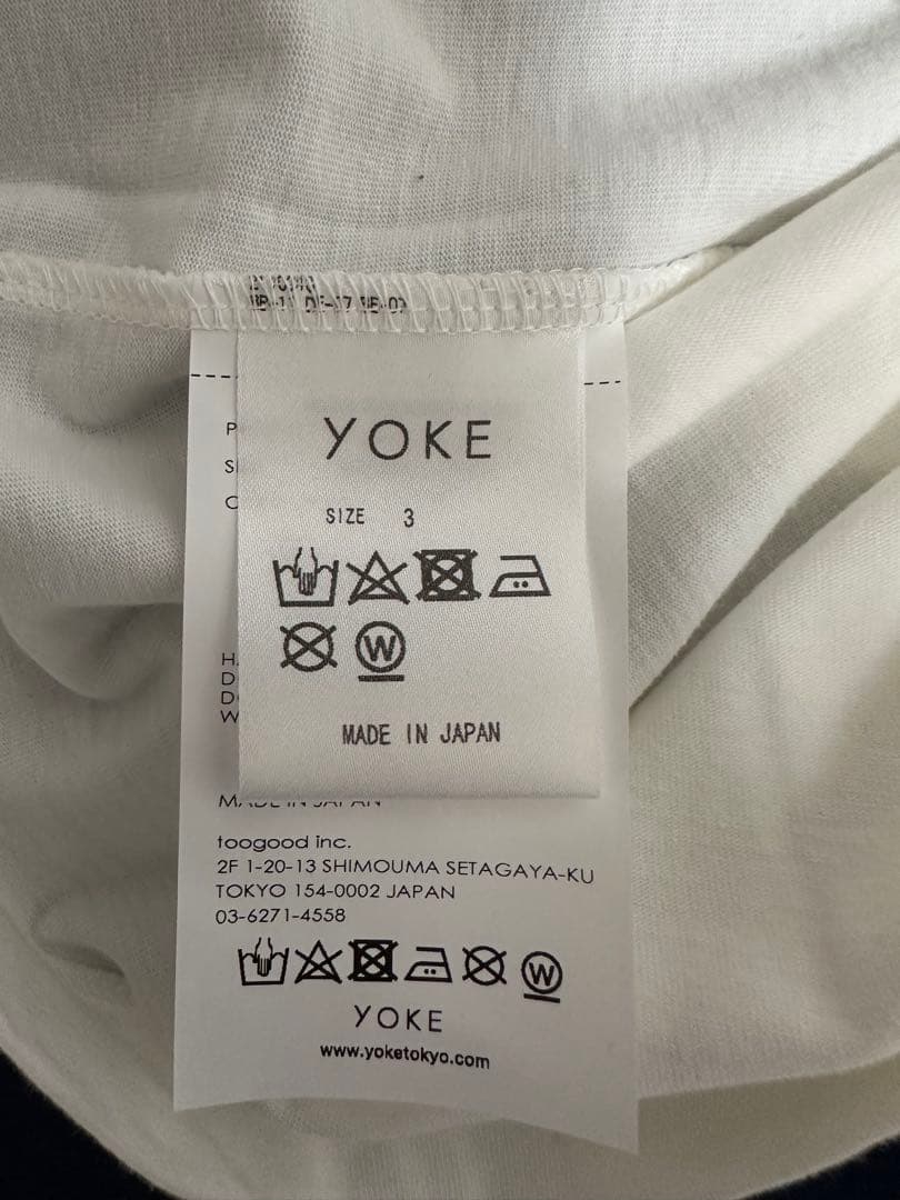 トップス YOKE NEWMAN EMBROIDERED T-SHIRT WHITE 3