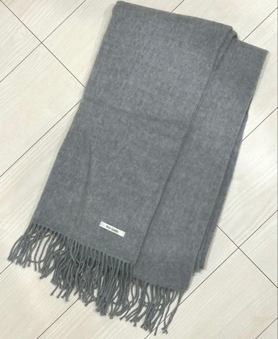 Whim Gazette グレー ビッグウールストール