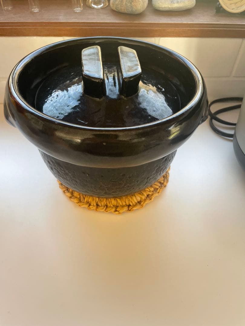雲井窯　御飯鍋　黒楽　3合炊き
