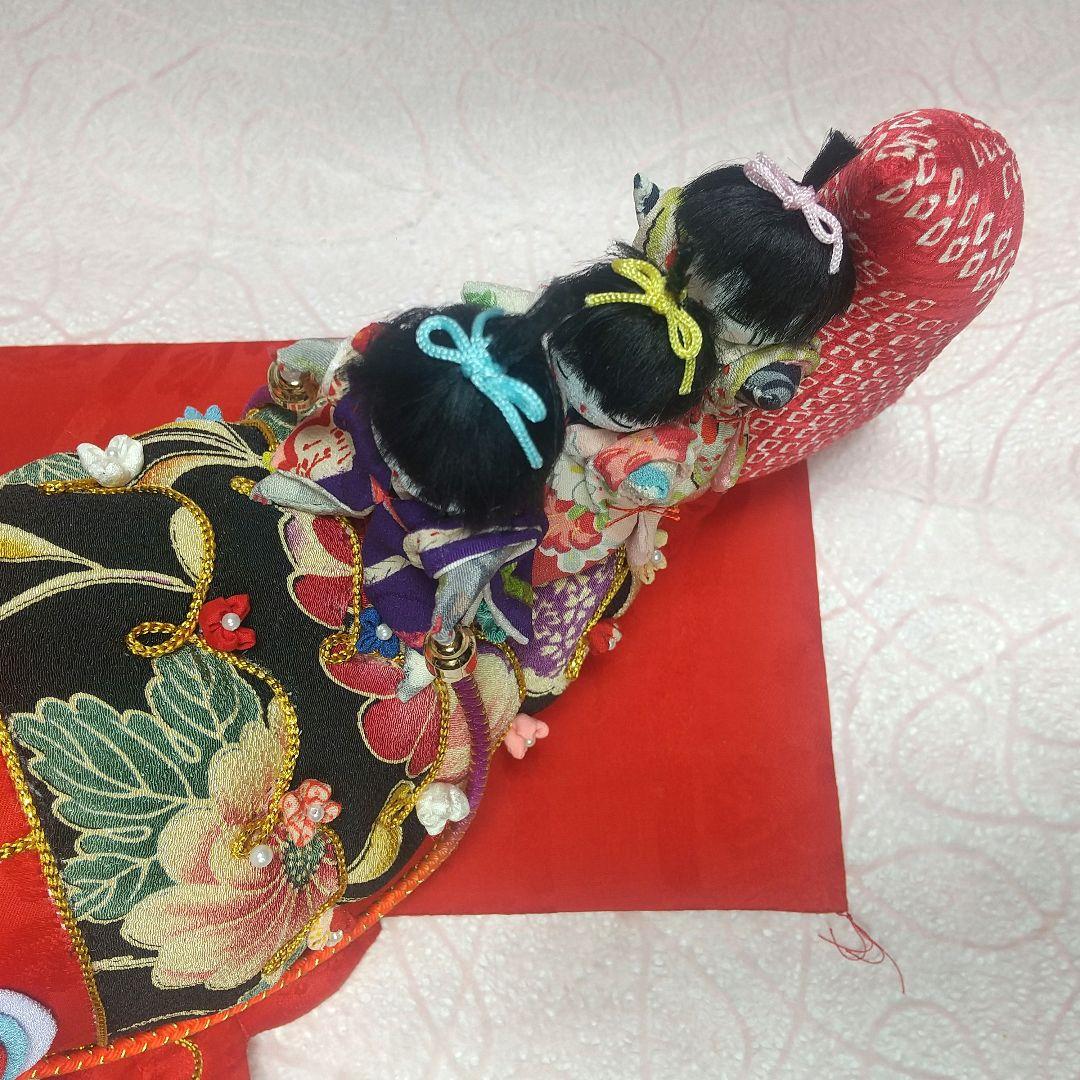 ちえみ様 リクエスト品 ちりめん細工 鯉と童 (赤)