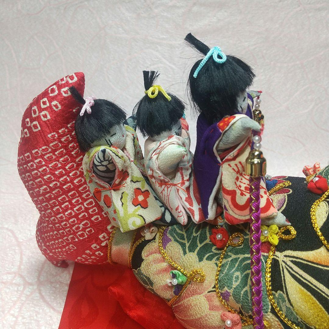 ちえみ様 リクエスト品 ちりめん細工 鯉と童 (赤)