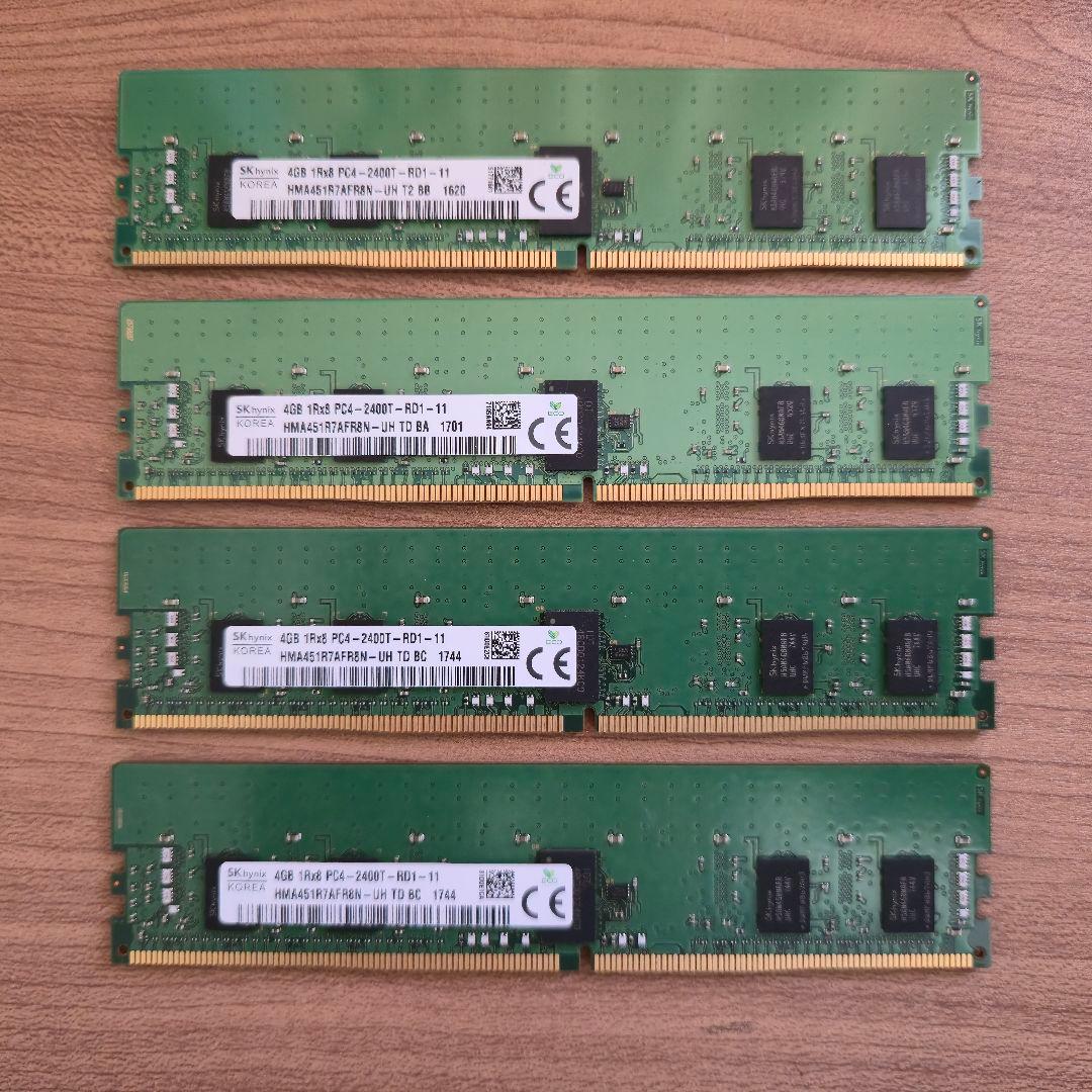 DDR4 4G×4 計16GB ECC Registered SK hynix