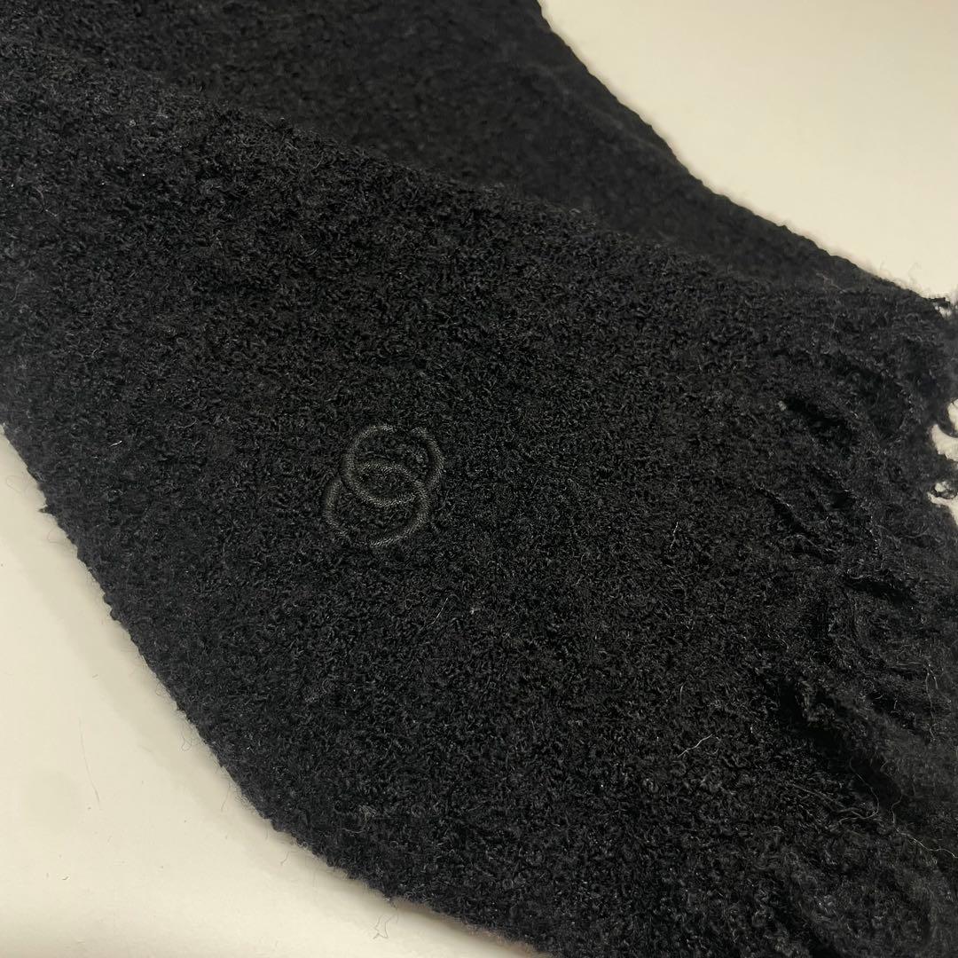 y*o様 CHANEL ブラック マフラー フリンジ付き