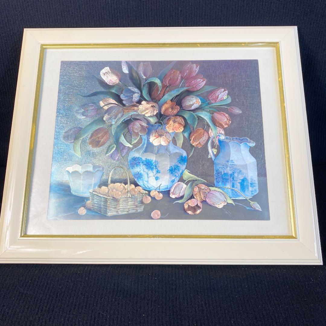 ☆激レア　高級レリーフフラワー仕様　花額　花絵☆