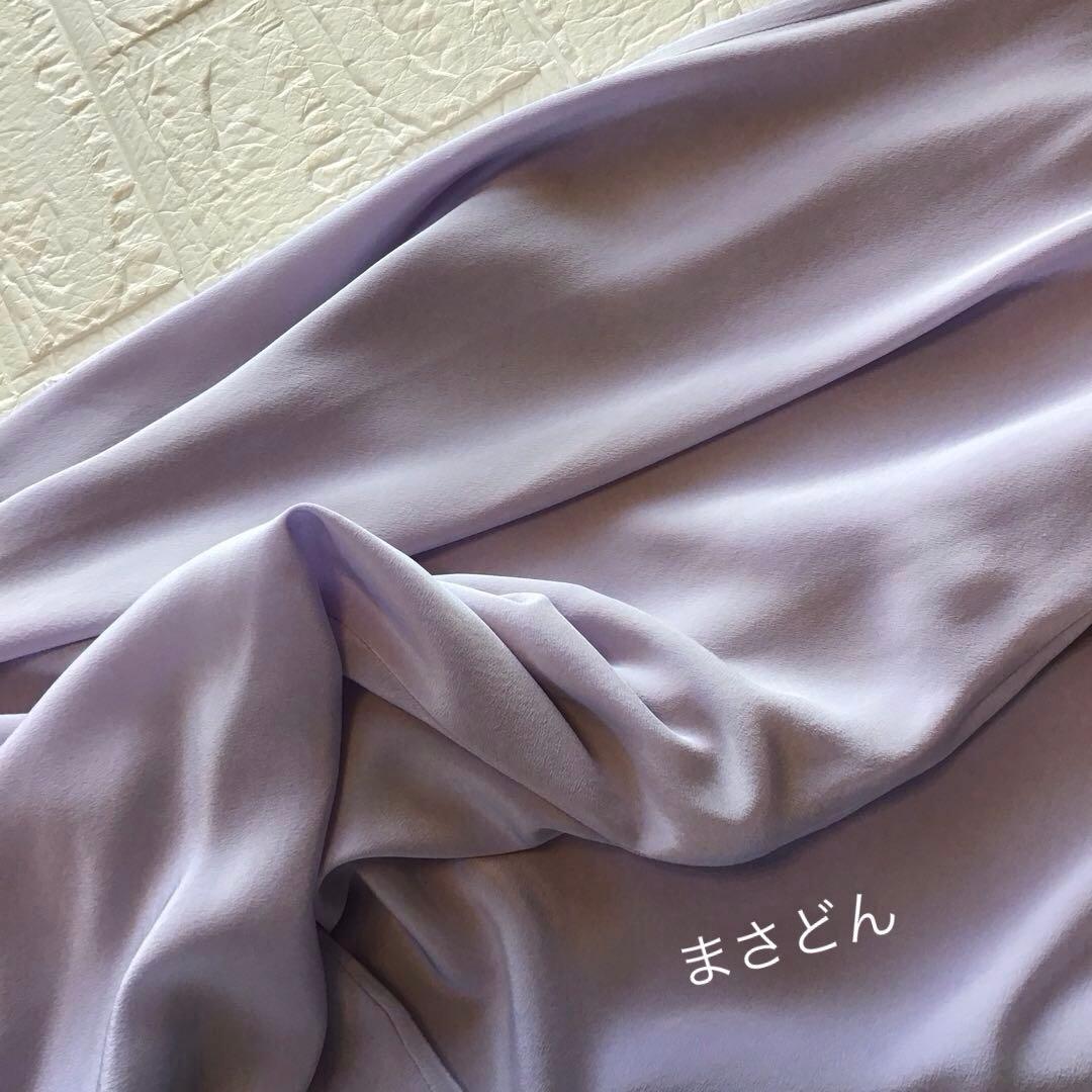 ESTNATION ラベンダー（美品）定価4.4万シルク100％フレアスカート
