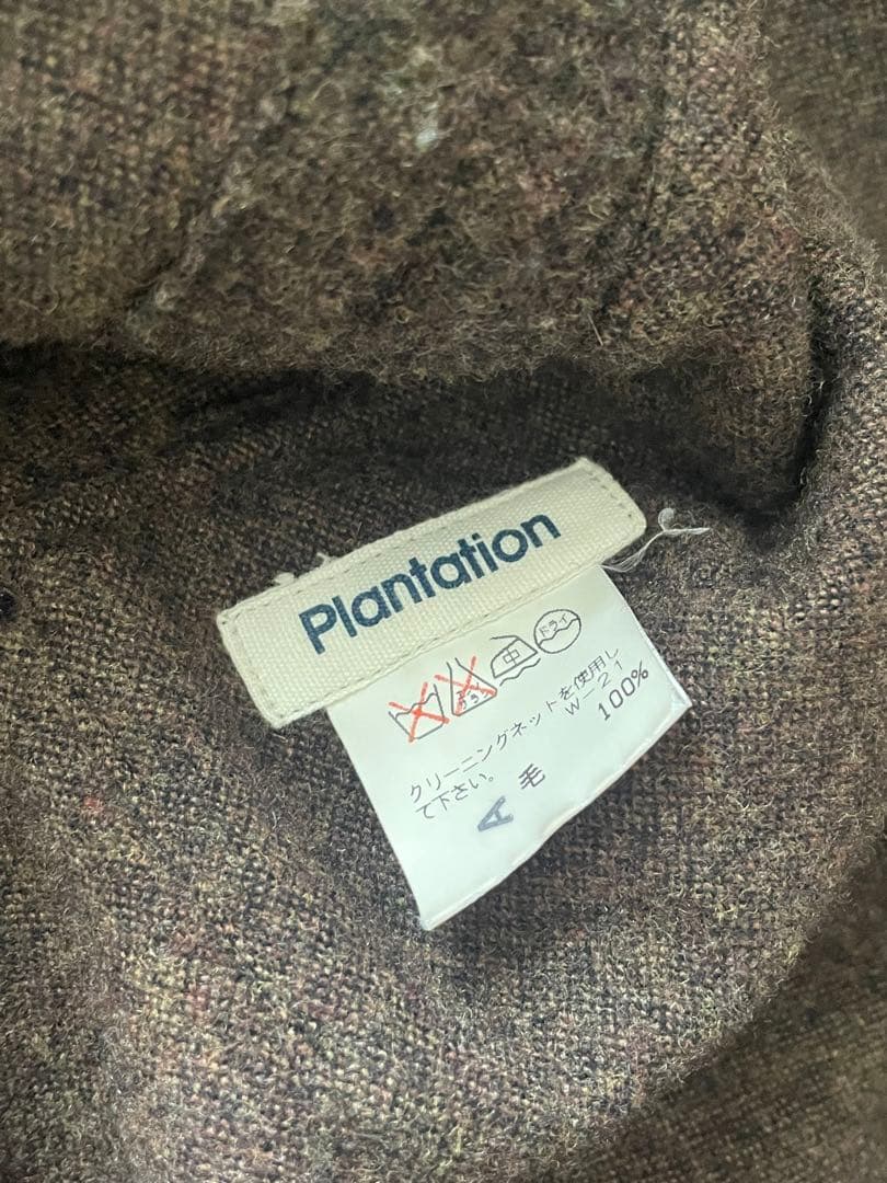 Plantation ピリングウール変形コート 茶 M