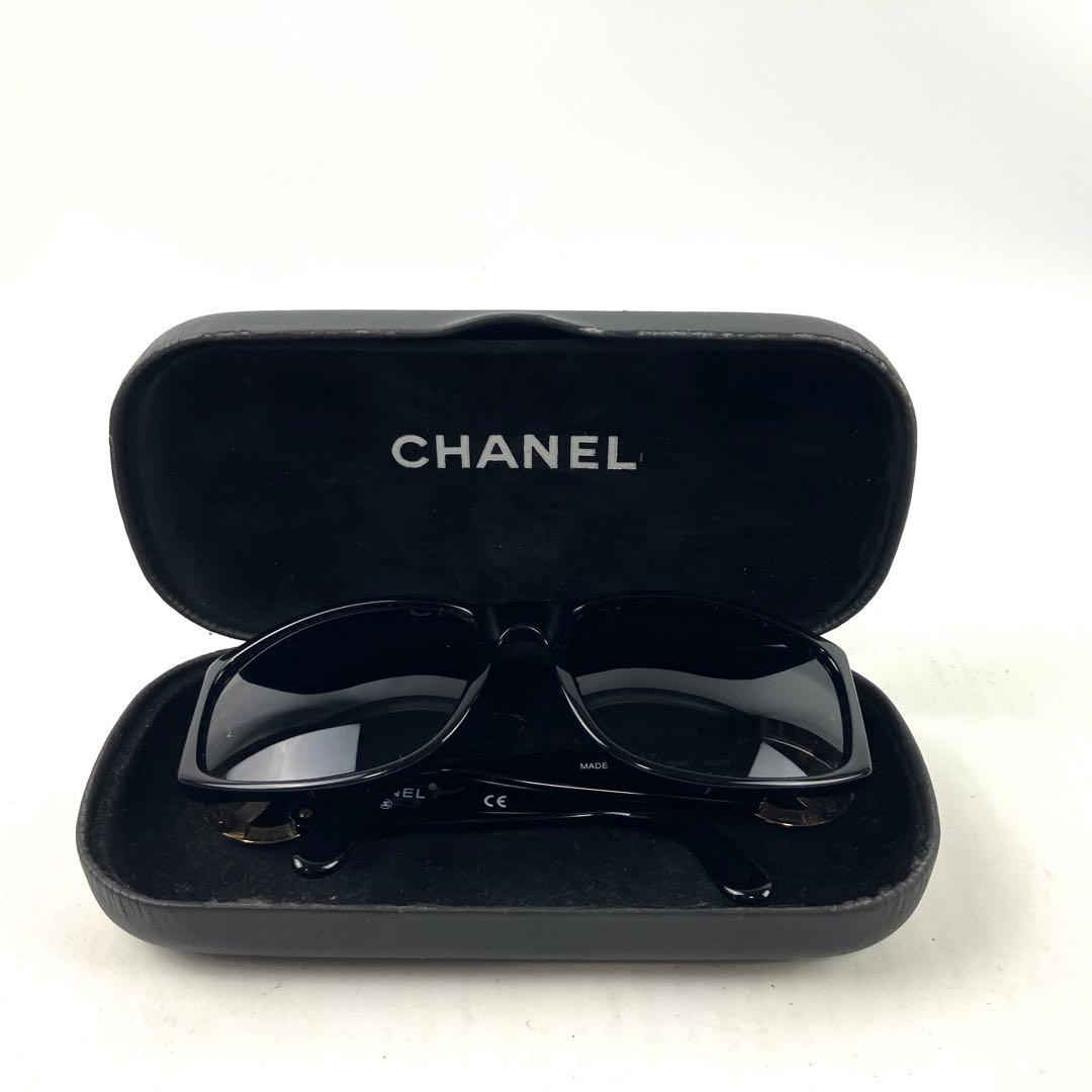 CHANEL シャネル　サングラス　ココマーク　ロゴ　セルフレーム　ブラック