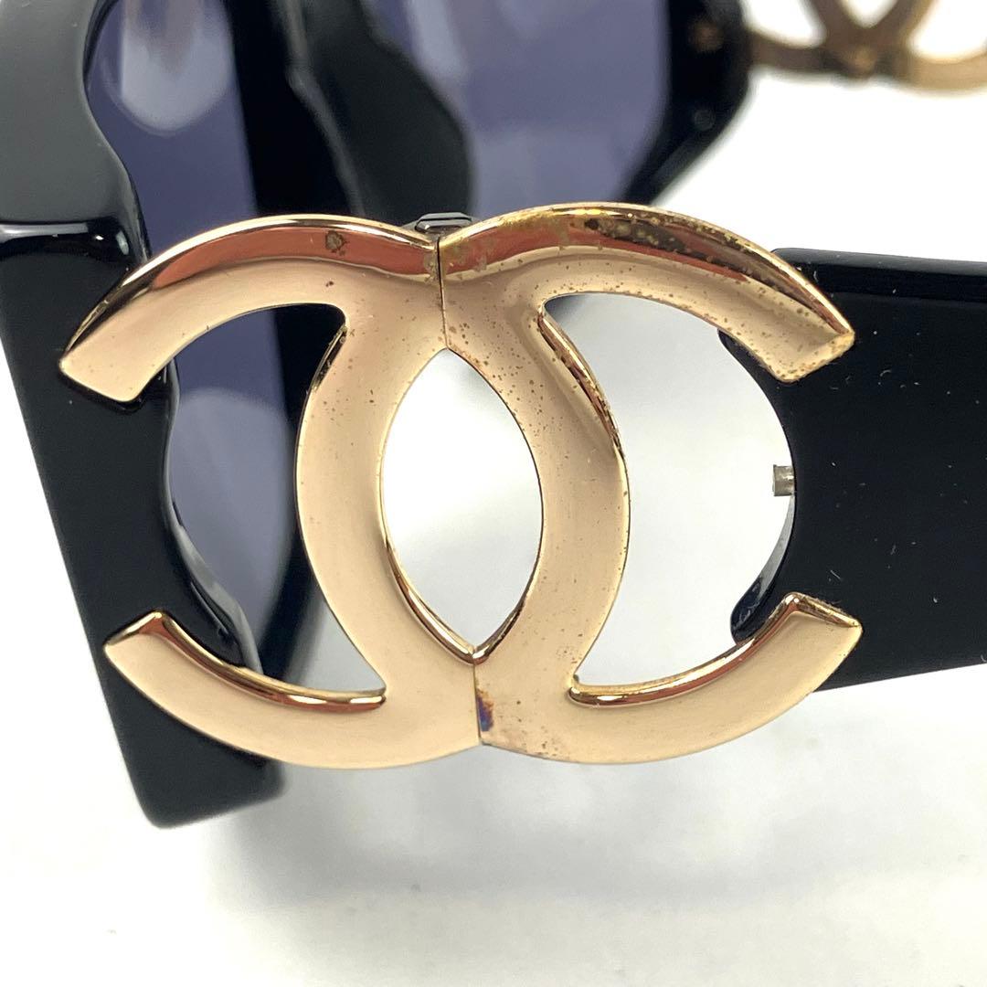 CHANEL シャネル　サングラス　ココマーク　ロゴ　セルフレーム　ブラック