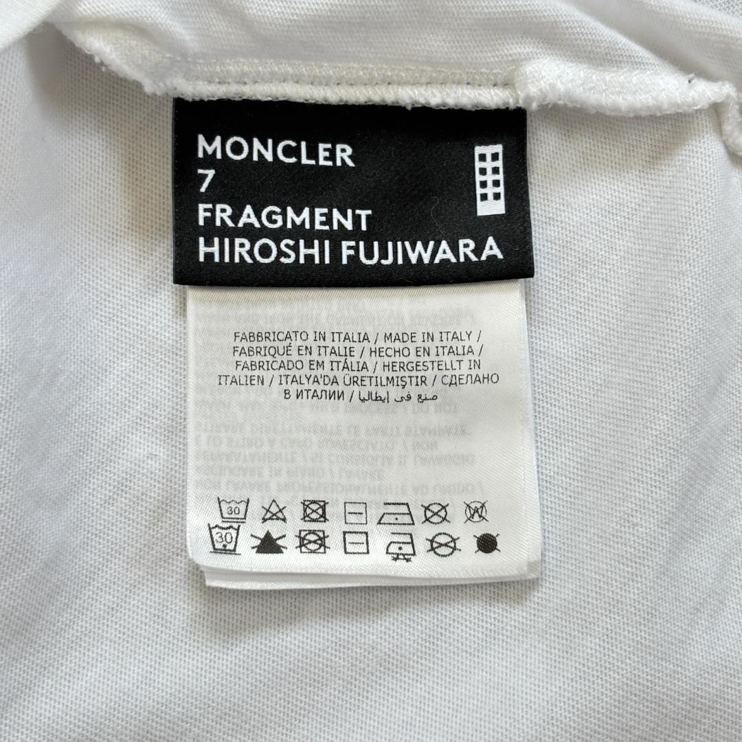 【QR確認済】モンクレール×フラグメントコラボ/Tシャツ/センターロゴ/白/L