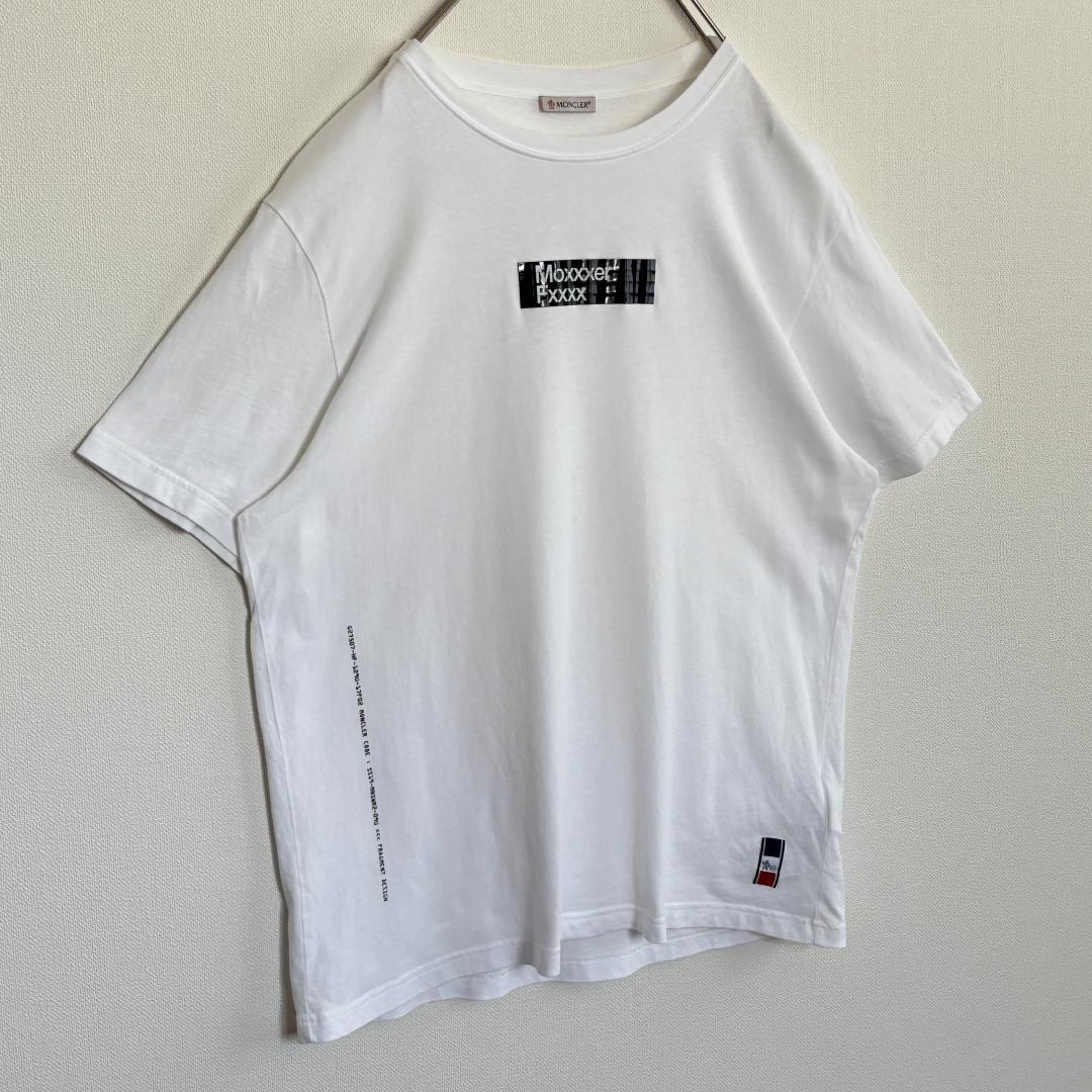 【QR確認済】モンクレール×フラグメントコラボ/Tシャツ/センターロゴ/白/L