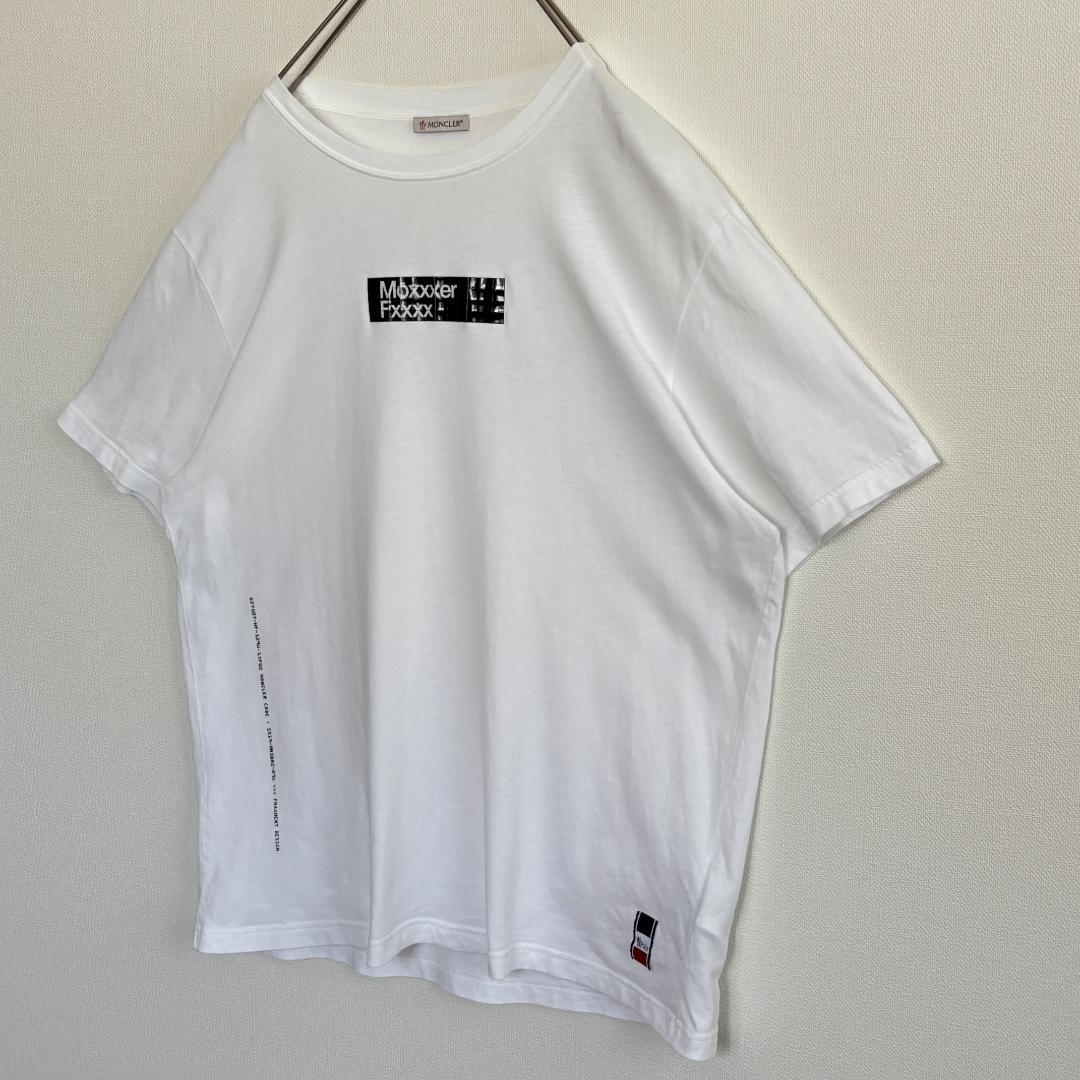 【QR確認済】モンクレール×フラグメントコラボ/Tシャツ/センターロゴ/白/L